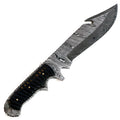 Blade- Bowie Hunting High Damascus Carbon 12 Steel Knife Outdoors- - Knife-