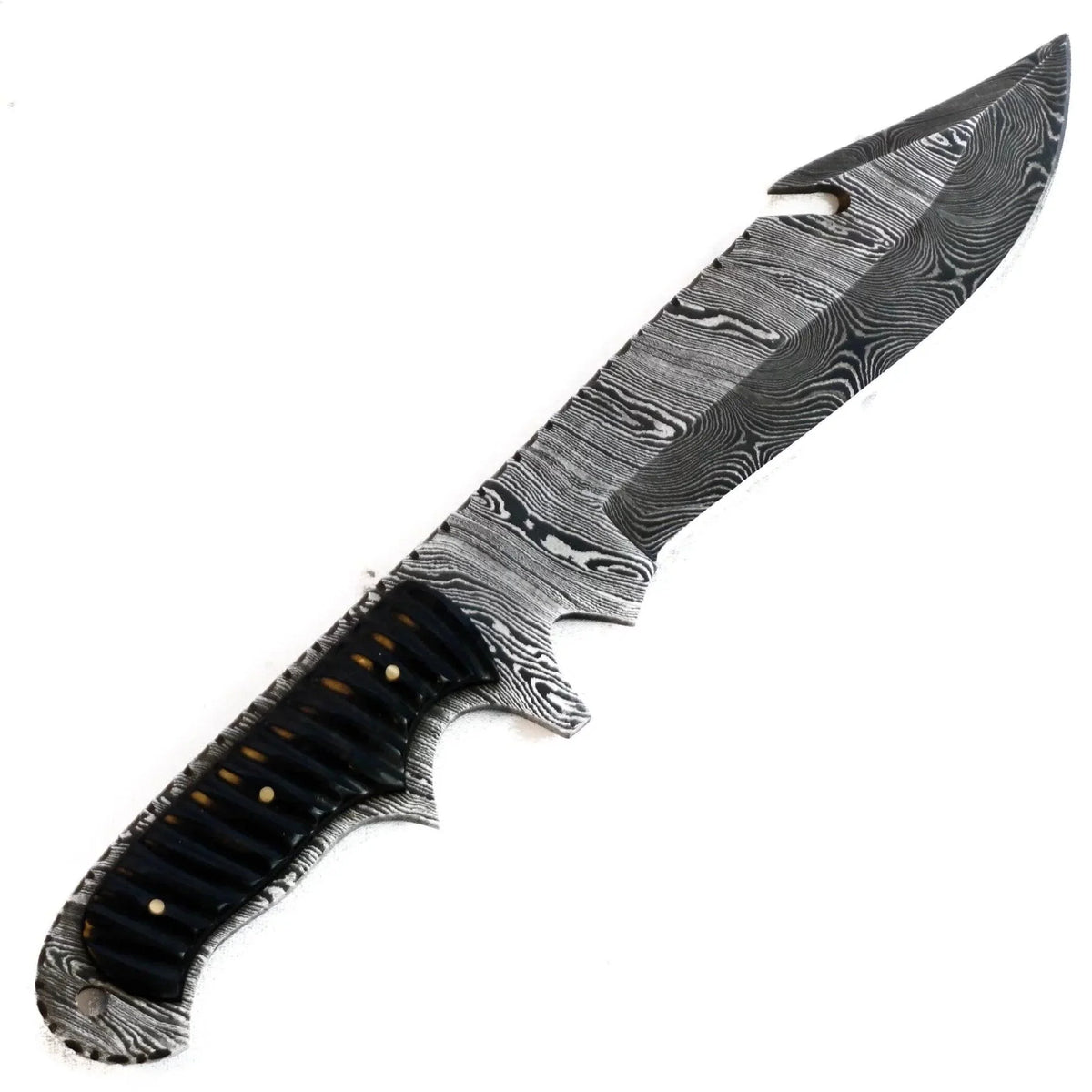 Blade- Bowie Hunting High Damascus Carbon 12 Steel Knife Outdoors- - Knife-