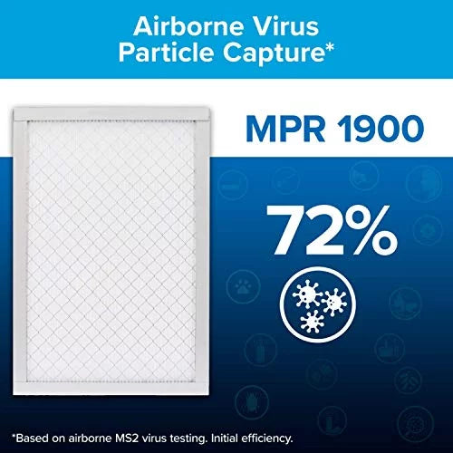 Filters Air Filters, 2 Air Allergen Living Filtrete 1-Inch 1900, MPR Ultimate 13, Filter, Pleated 3-Month MERV Healthy