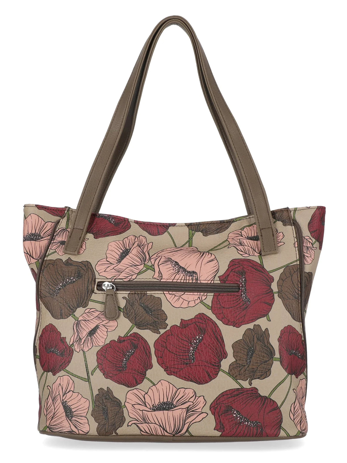 Koltov Marbella Bay Leather East / West Vegan Emily Leaf Tote,