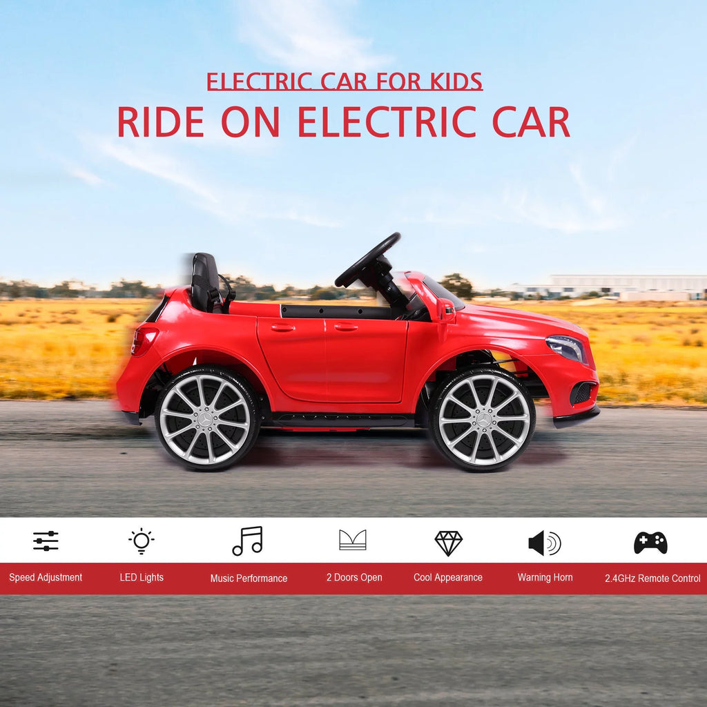 on Music Ride Red W/ Licensed Benz Control Remote 6V Kids 3-6 TOBBI Age Car Lights Child,