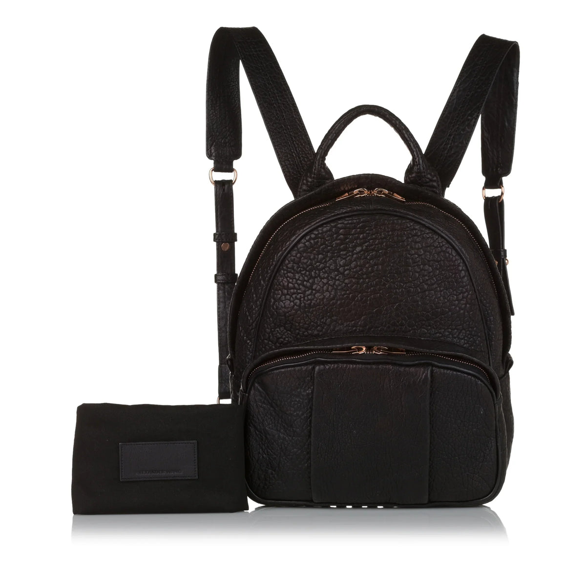 Alexander Pre-Owned Leather (Good) Backpack Black Wang Calf Dumbo Unisex Authenticated