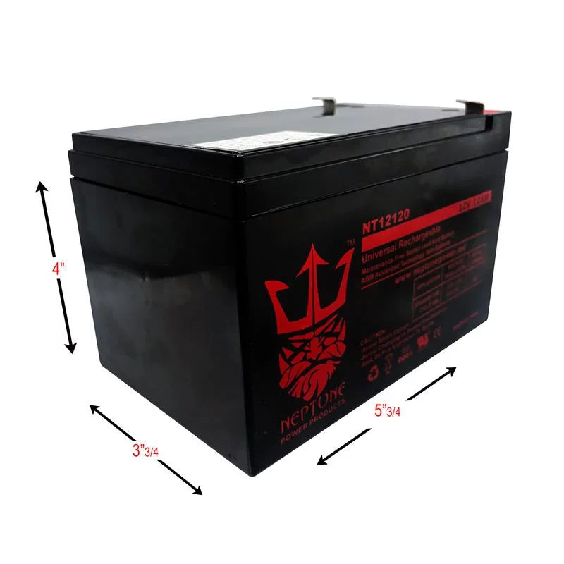 Battery by Electric pack Scooter Replacement 500 12V 12Ah 3 - EVO Neptune