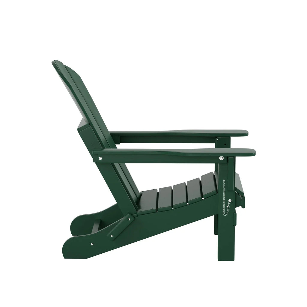 4), PLATINUM (Set EXTRA Adirondack Green exterior of Poly Classic Patio Chairs Dark Folding
