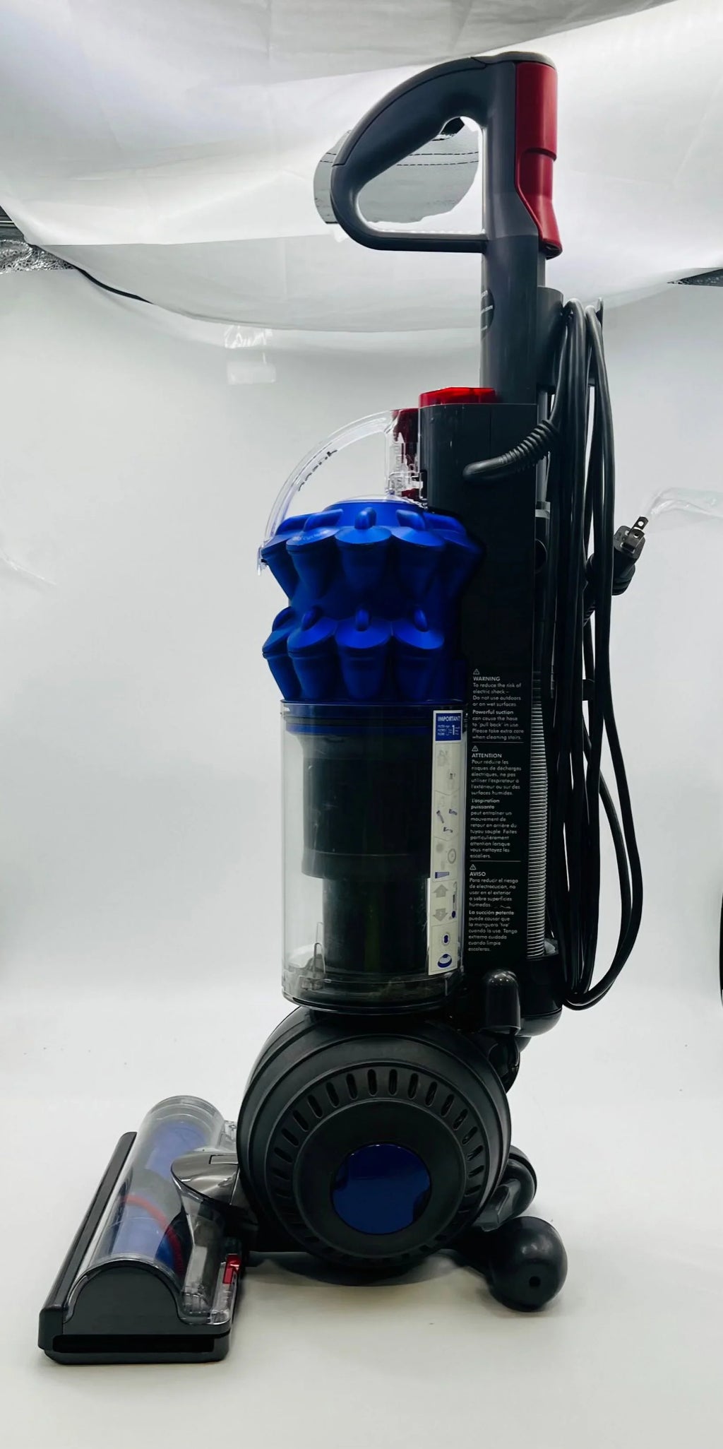Dyson DC50 Vacuum Ball Compact Box Iron/Blue Upright Allergy 209456-02 Open