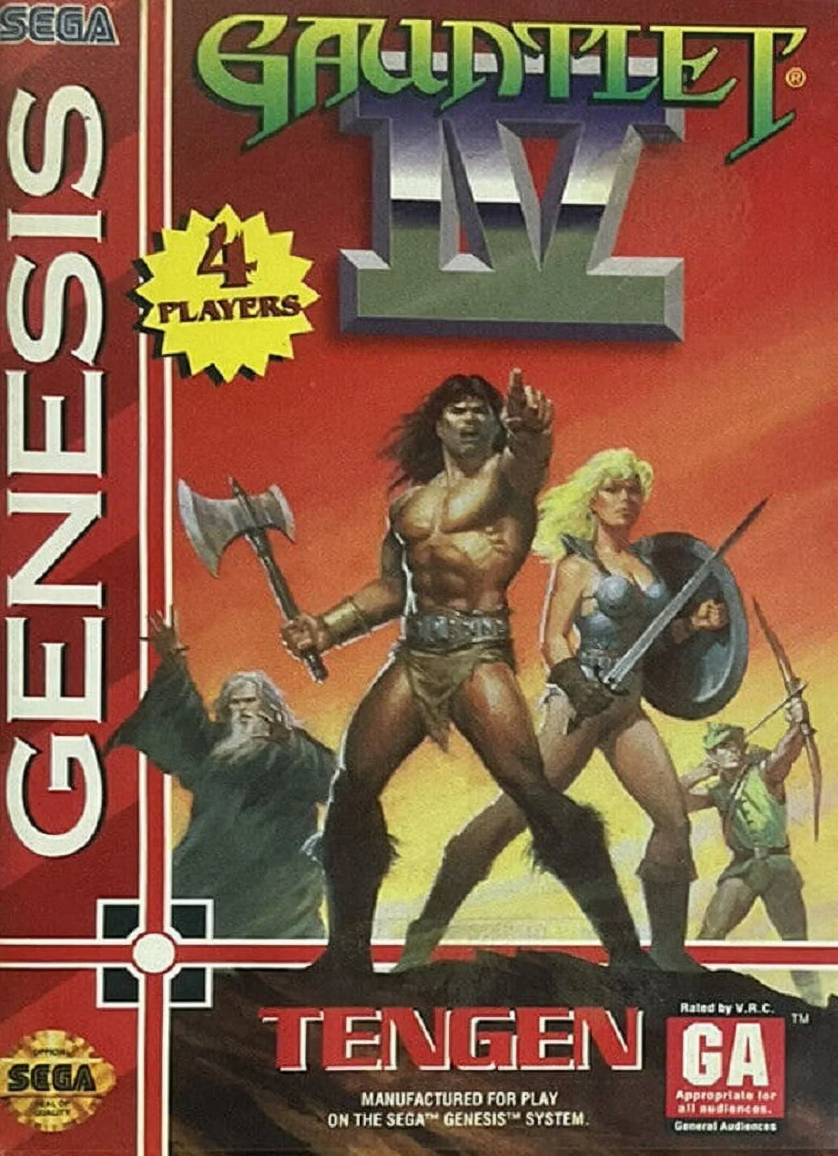 Genesis, (Sega Game Fighting Restored 1993) Gauntlet (Refurbished) IV