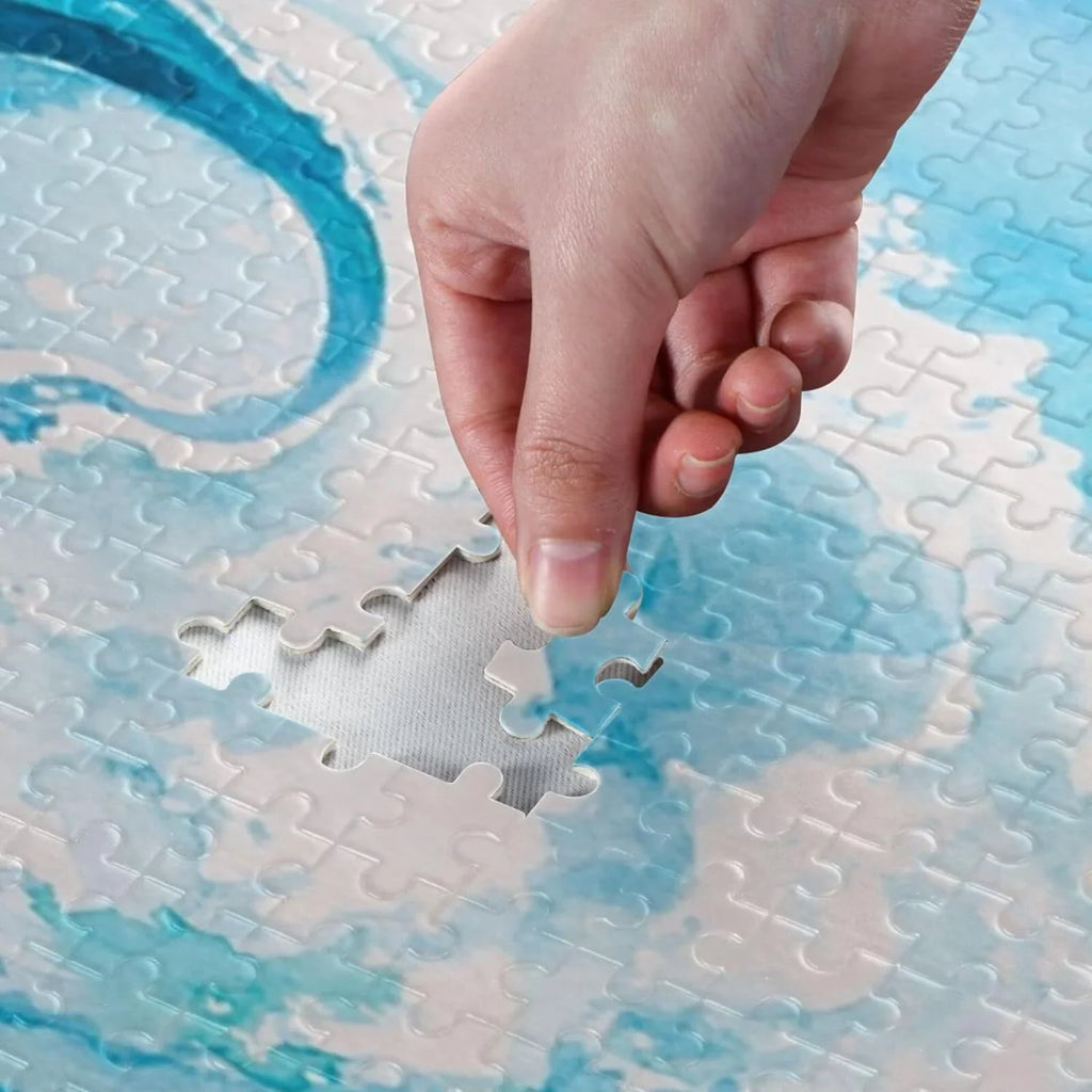 to Reduce Sea Colored Cooperation,for Waves Irregular 1000 SKYSONIC Time a on Printed Difficulty, Pcs and Adults a Puzzle of (5) with in Box, Letters Back of Kids(20.5x14.9In) Happy