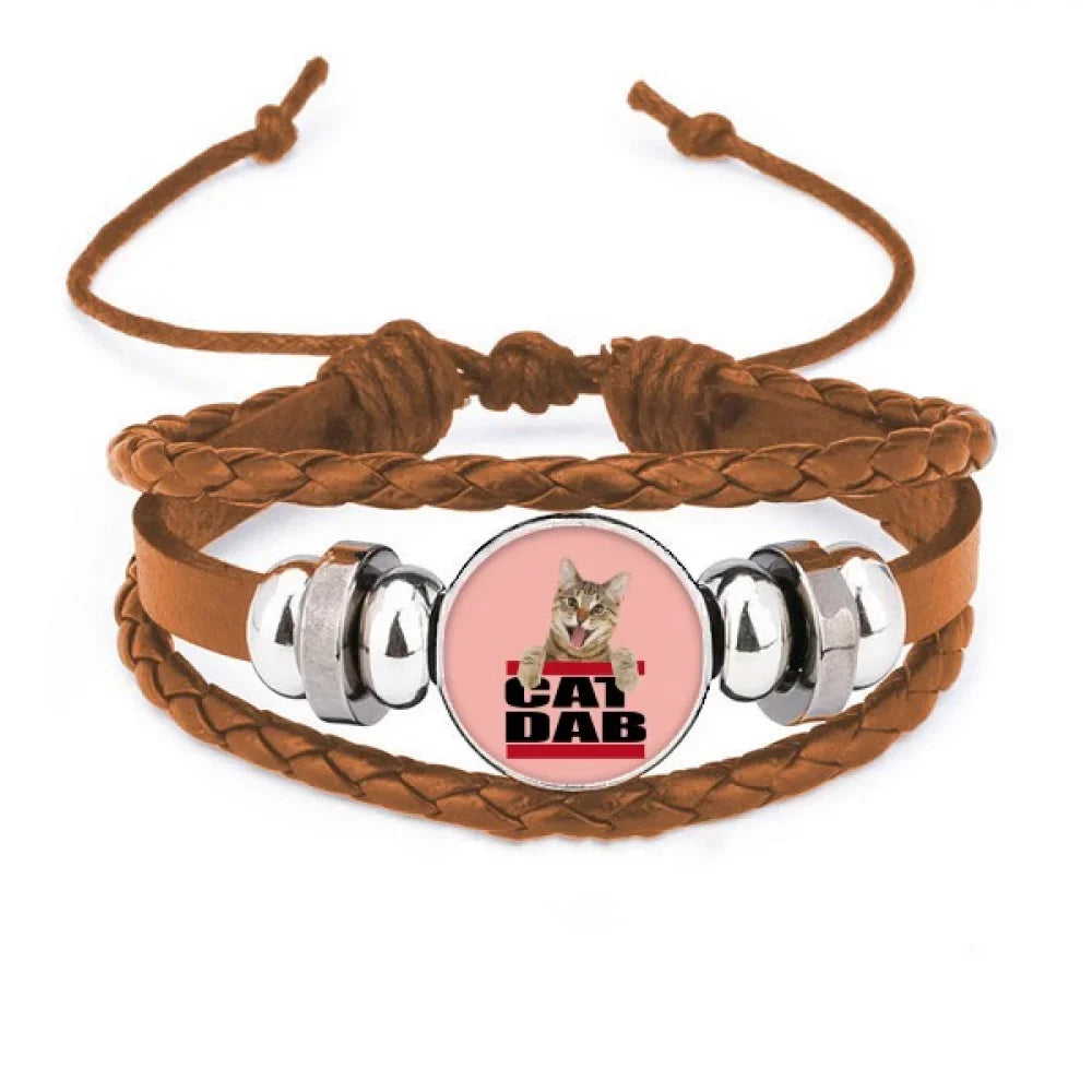 Jewelry Bracelet Wristband Art Tap Ornament Leather Shows Deco Sport Fashion Cat