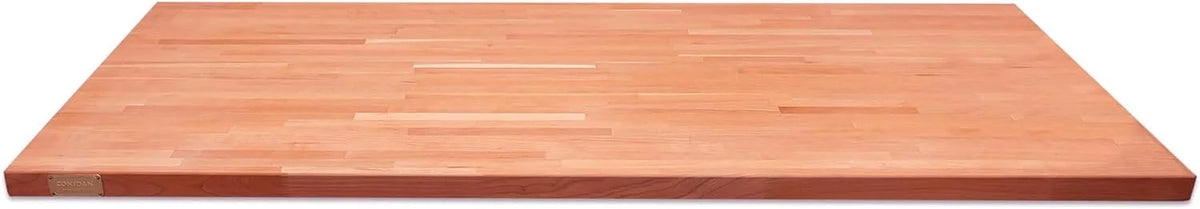 Kitchen, Wood Hardwood Oil, Thickness, W Counter Slabs L Cherry 25" Prefinished For Food-Safe X 1.5" Countertop, Grown With Butcher Solid Polished, 60" Side Reversible, Top, Block Both