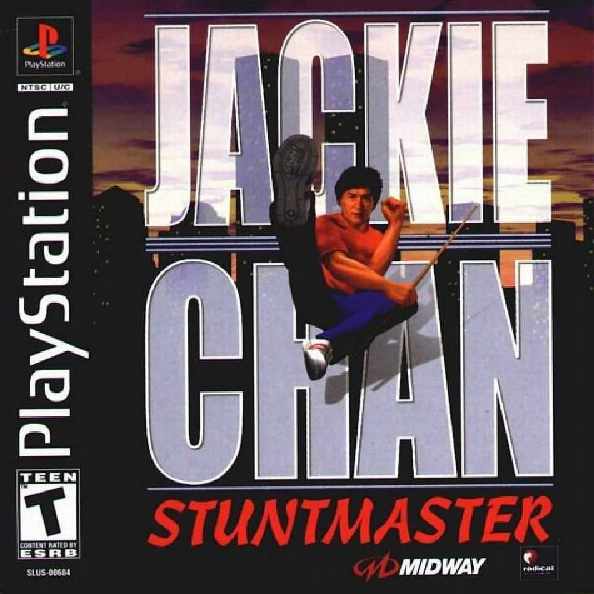 2000) PlayStation Stuntmaster Chan's (Refurbished) Game Jackie ( Restored 1, Fighting