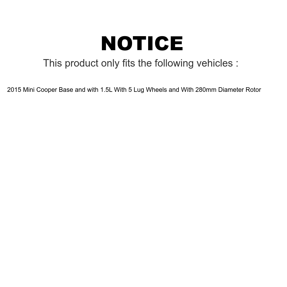 Brake Lug - Wheels Kit Transit Semi-Metallic And Disc Mini Auto For Rotors Rear Front With 5 Pads 2014 K8A-102701 Cooper