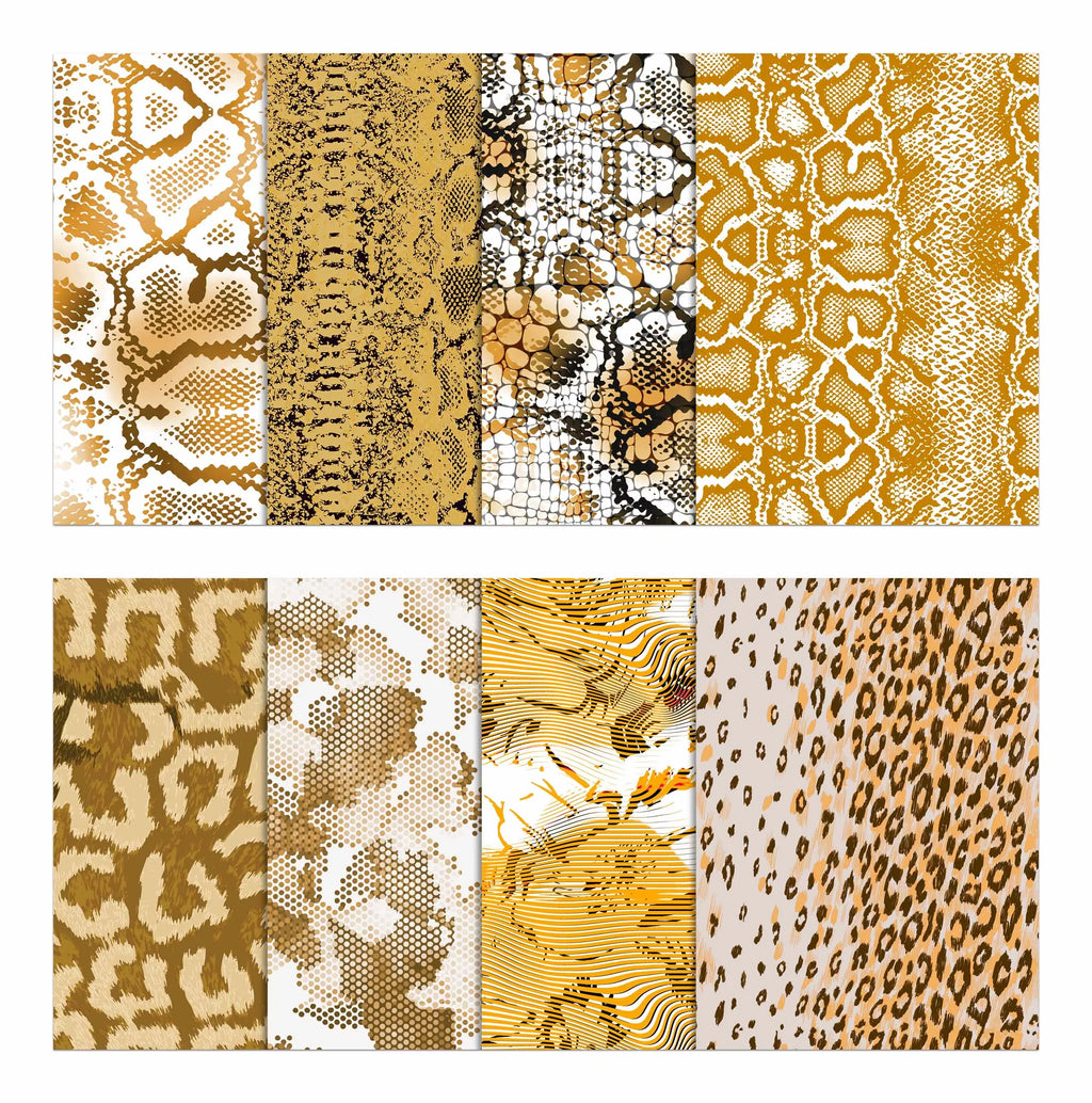 Fabric -Animal Patchwork-100% (Yellow) 22"DIY Fat 18"x SkinPrint Quarter Quilting Bundle CottonPre-Cut Soimoi Pc 8