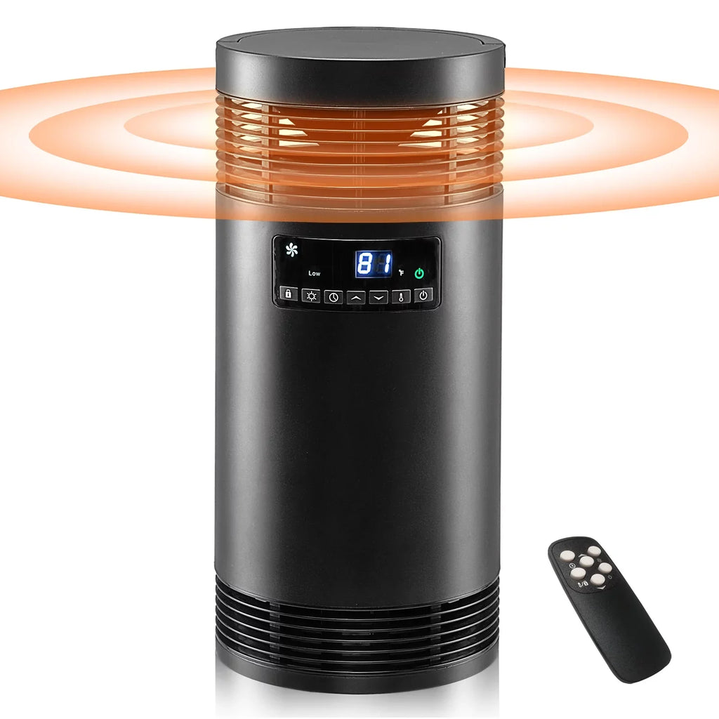 Heater Office 360° Heater PTC Desk Thermostat, Surround for Use, Safety 1500W Protection Heater Office Fan Mode, Portable with Electric with Only Indoor for Ceramic Space