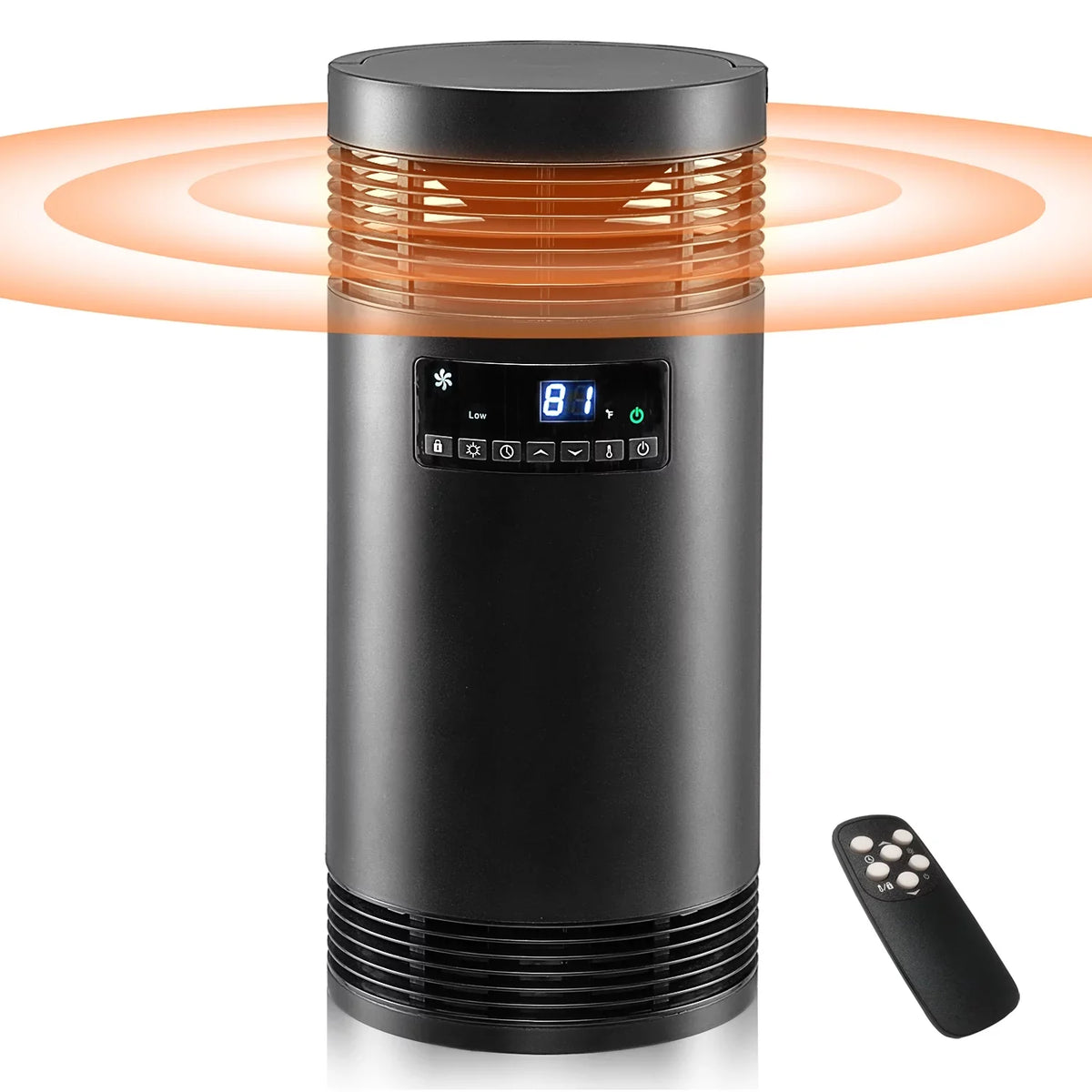 Heater Office 360° Heater PTC Desk Thermostat, Surround for Use, Safety 1500W Protection Heater Office Fan Mode, Portable with Electric with Only Indoor for Ceramic Space