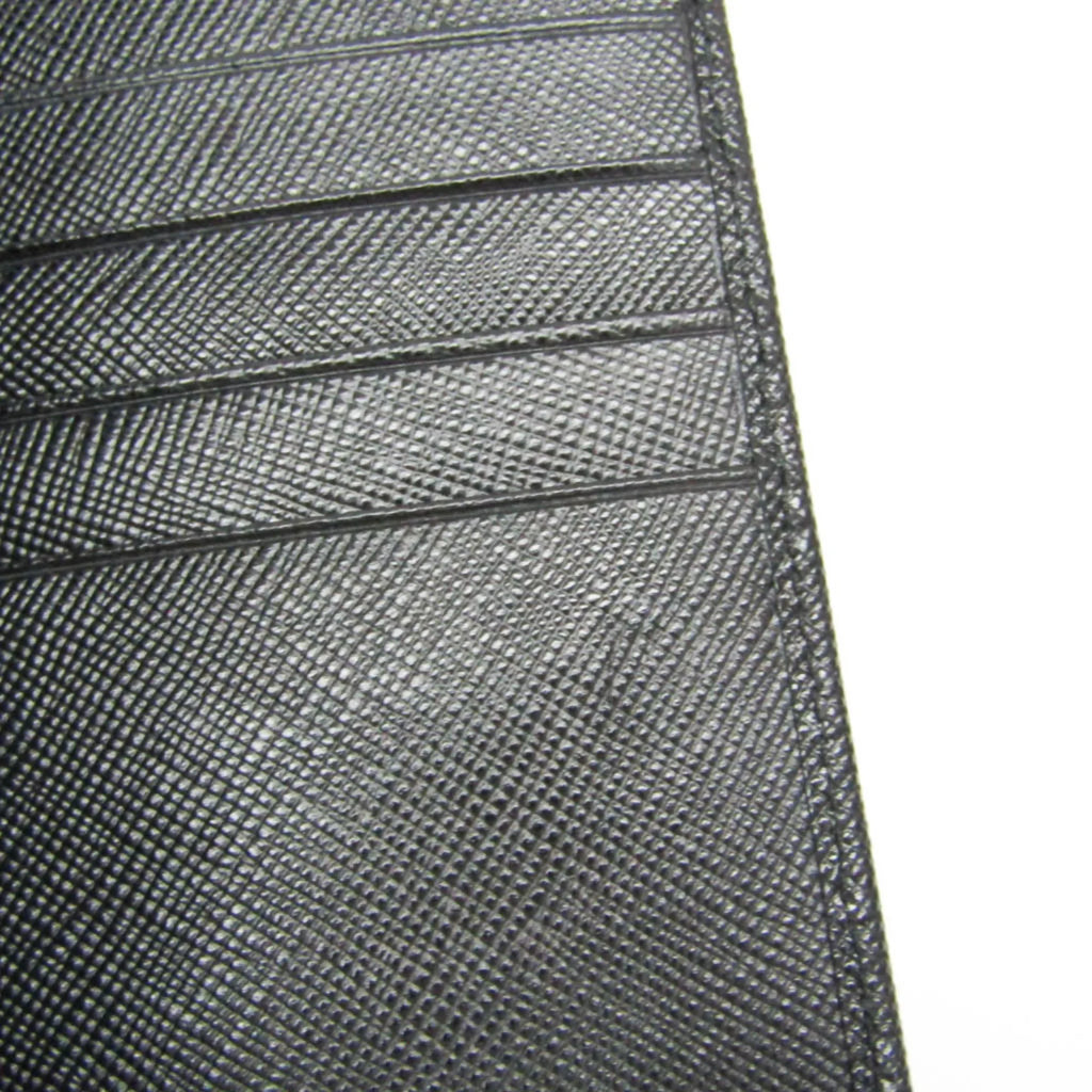 Men's 2M0836 Long Leather Prada (Good) (bi-fold) Black Pre-Owned Saffiano Wallet