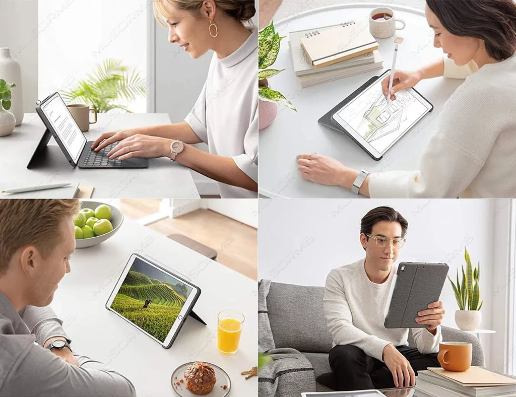 Black 2020 2021 Detachable inch Case Trackpad, for 3rd iPad Generation Keyboard 10.2 iPad New 2017, Gen/Pro Gen / 10.5" Magnetic Multi-Touch 2019 9th / Bluetooth / Air Keyboard iPad Backlit 8th 7th