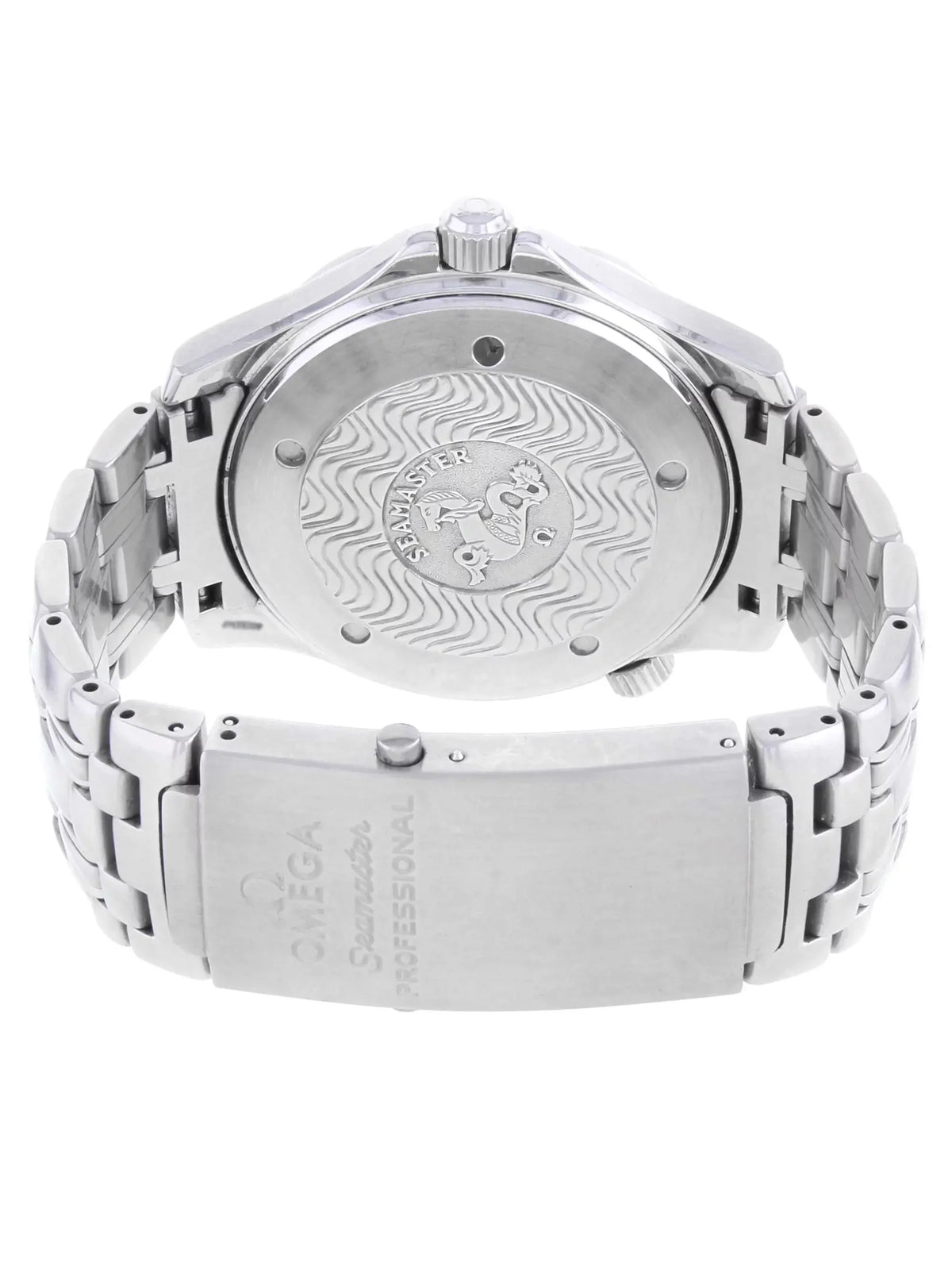 Watch Dial 41mm Omega Steel Seamaster Men Automatic Wave Diver Blue 2532.80 300m