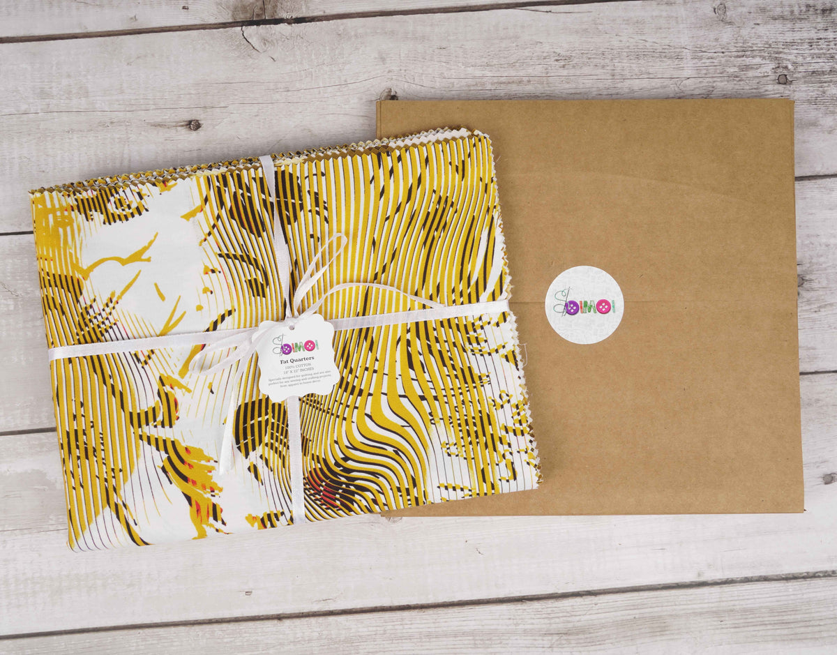 Fabric -Animal Patchwork-100% (Yellow) 22"DIY Fat 18"x SkinPrint Quarter Quilting Bundle CottonPre-Cut Soimoi Pc 8