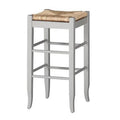 Brown - Woven White Wooden - 14.5 & with Barstool Hand Frame Rush in. 14.5 Square 29 x x