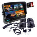 quad DVR 9 with 1080P 4 camera cameras system, The quick inch screen + Channel 4X system kit 1080P split screen, + 5th CAMSLEAD monitor wheel connection camera recorder monitor trailer inch HD 9