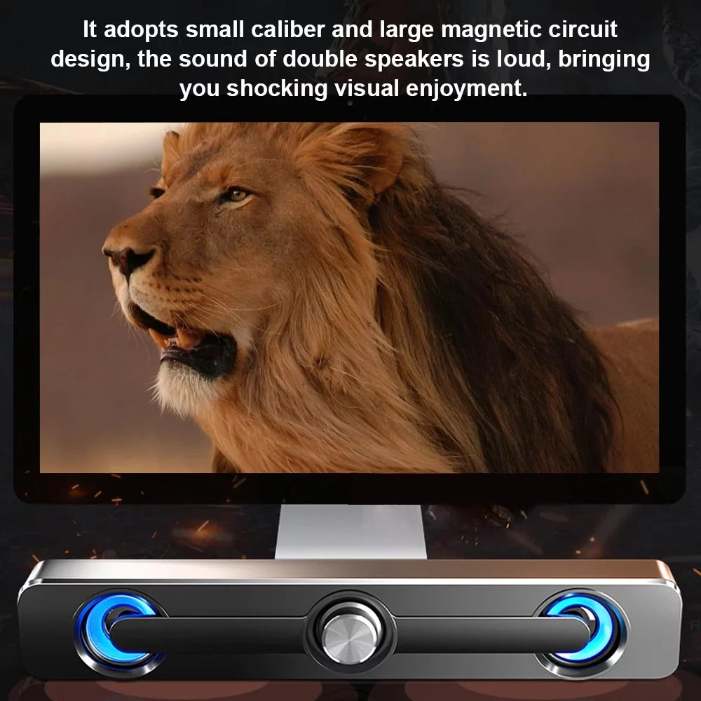 Speaker MP4 Powerful Sound Phone Stereo Surround Wired Bar Box Speaker USB for MP3 V-111 Tablet Subwoofer Computer Laptop Bass PC