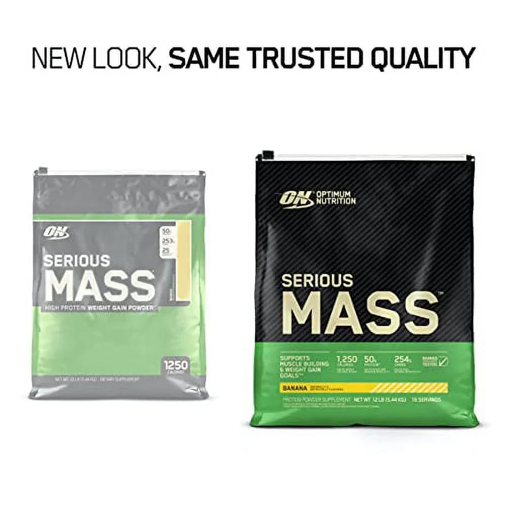 Mass Nutrition 12 Weight Serious | Optimum lbs Vanilla Gain Protein Powder