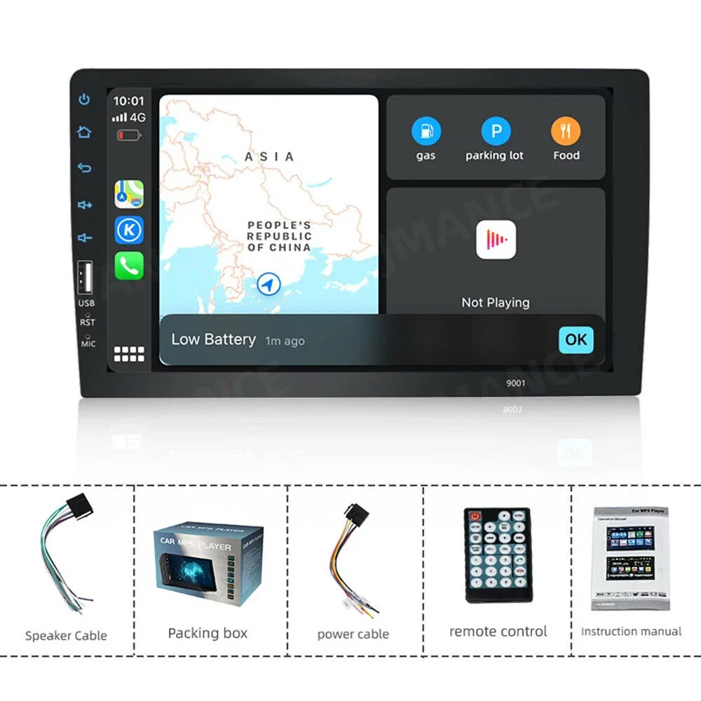 Car with Radio MP5 JMANCE Camera Auto Carplay Audio Single GPS Android 9" FM Din