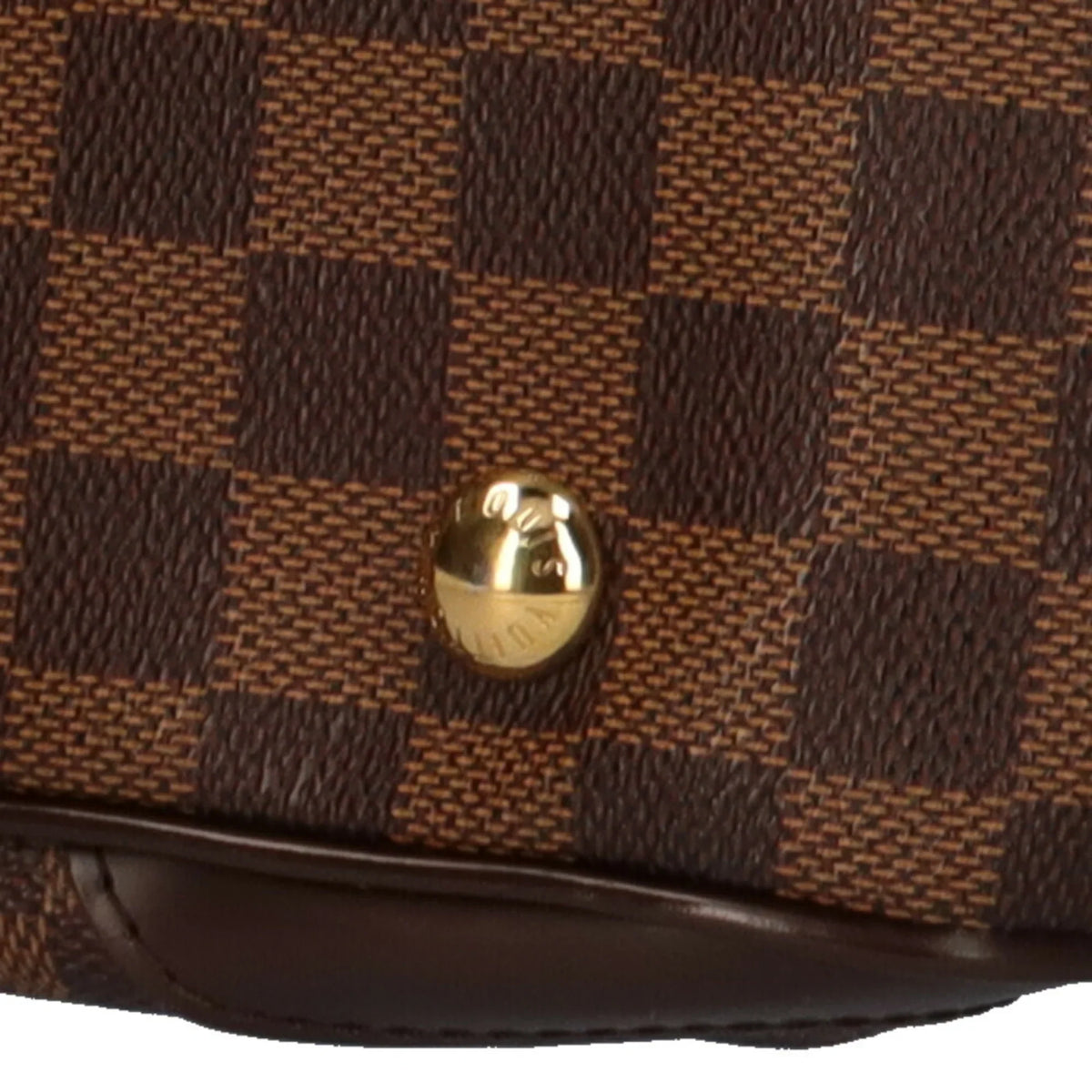 Shoulder Damier Brown Canvas Authenticated Verona MM Bag Women's Used