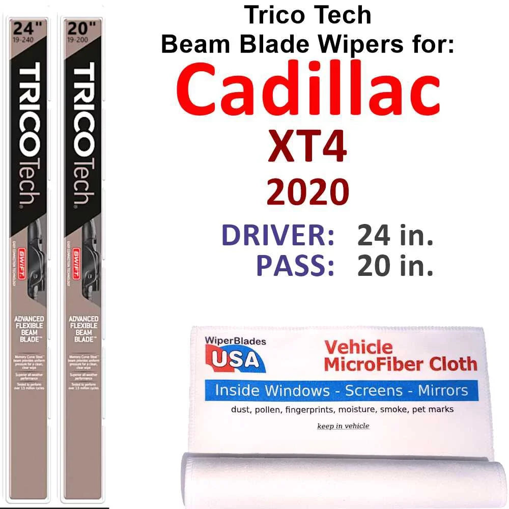 2020 Cadillac Wipers Beam XT4 of Blade 2) (Set