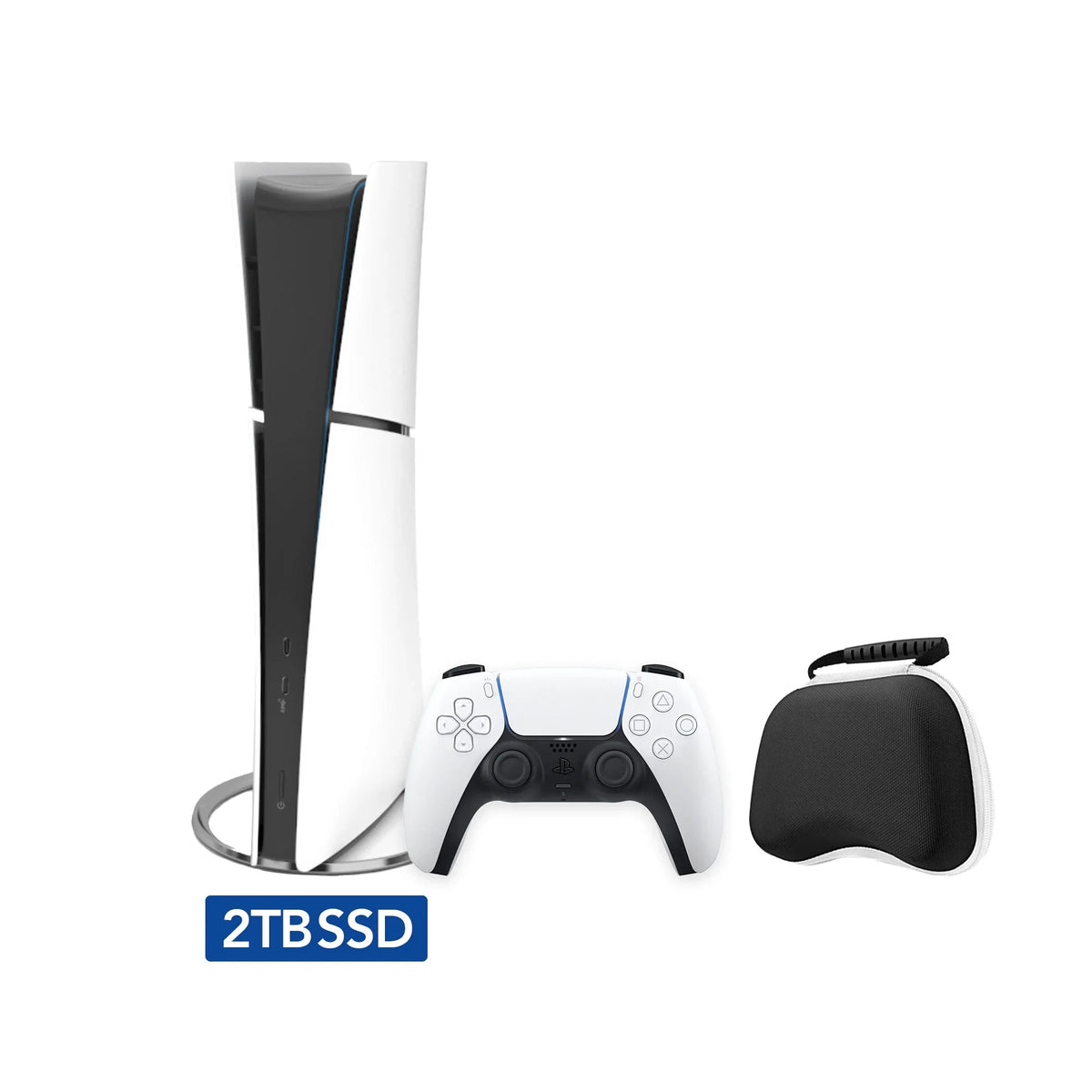 New Console, Digital Upgraded 2TB 2TB Console Controller SSD Case Mytrix Edition PlayStation 5 Gaming 2023 - PCIe Controller White, and Slim PS5 Slim