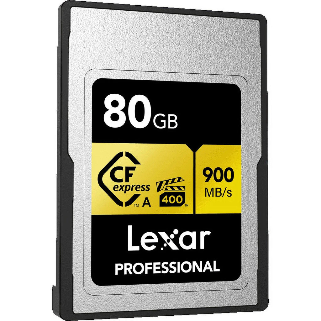 Type with Type A Lexar Bundle 80GB Gen Lexar 2x2 Pro CFexpress A/SD 3.2 USB Professional CFexpress Reader Gold Memory R900/W800 Card, (2-Pack)