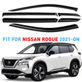 Guards Tape-On Smoke Compatible Nissan Vent GW0299 Deflectors with - Rogue Tinted Window GrandWheel Rain 2021-2024 Co Side 6pcs. Visor