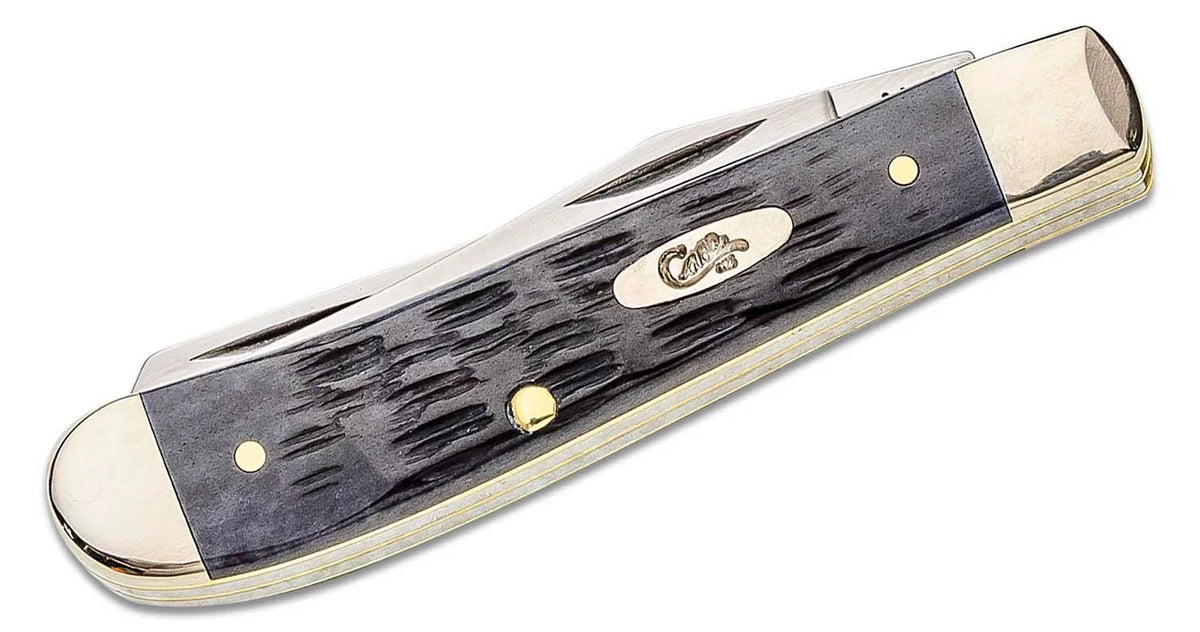 58414 Knife Pocket Steel Trapper Knives Crandall XX Pocket Worn Gray Bone Jigged Case Mini Carbon