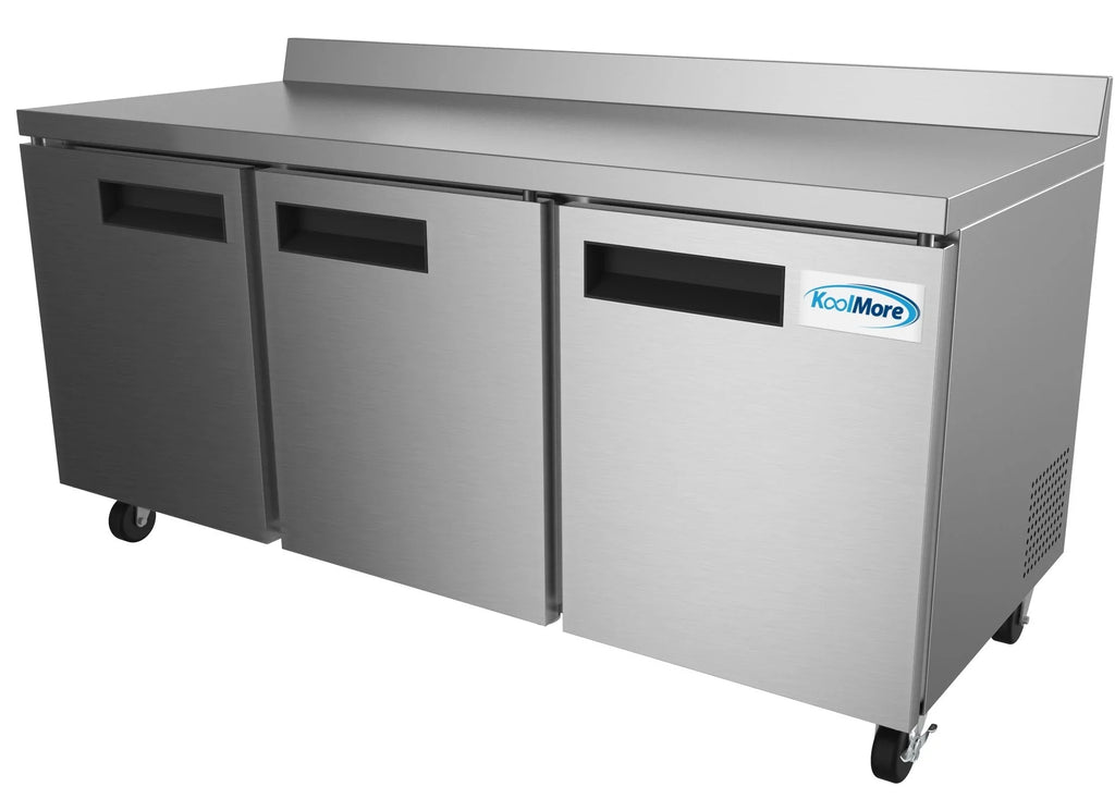 Cu. Refrigerator in. ft. in 72 Worktop Commercial 16.9 Three Steel, Stainless Door KoolMore