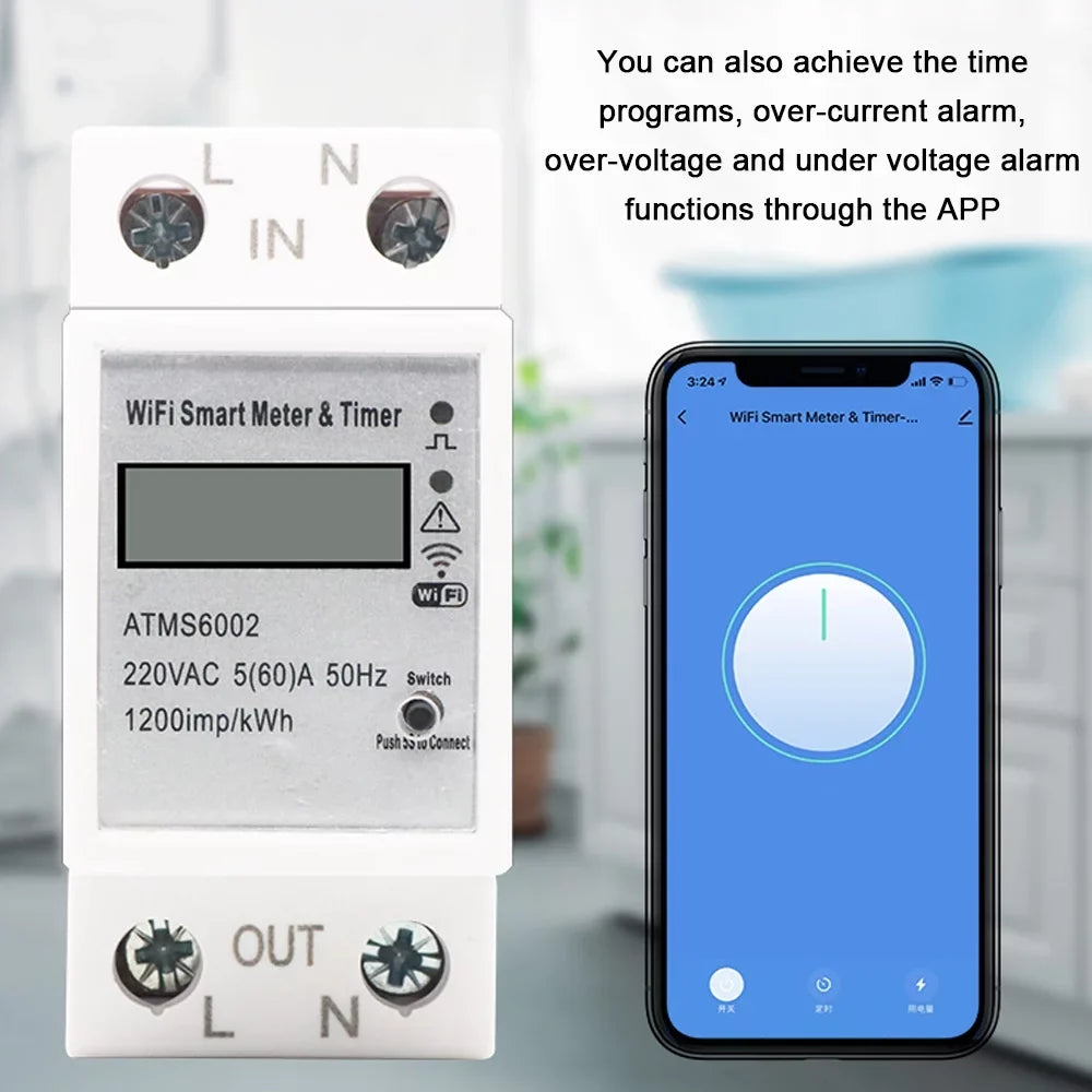 No Meter APP Intelligent Remotes Meter Meter Control Walmeck Energy Manual Meter Home Meter Home Electric Mobilephone Need Electric Reading WiFi Intelligent Electric Intelligent Timer