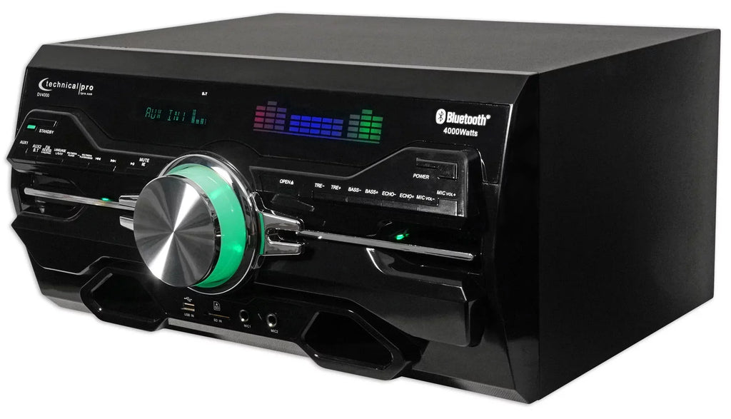 Speakers Technical Ceiling Blue Home DVD Receiver+(2) DV4000 LED Theater 8" Pro
