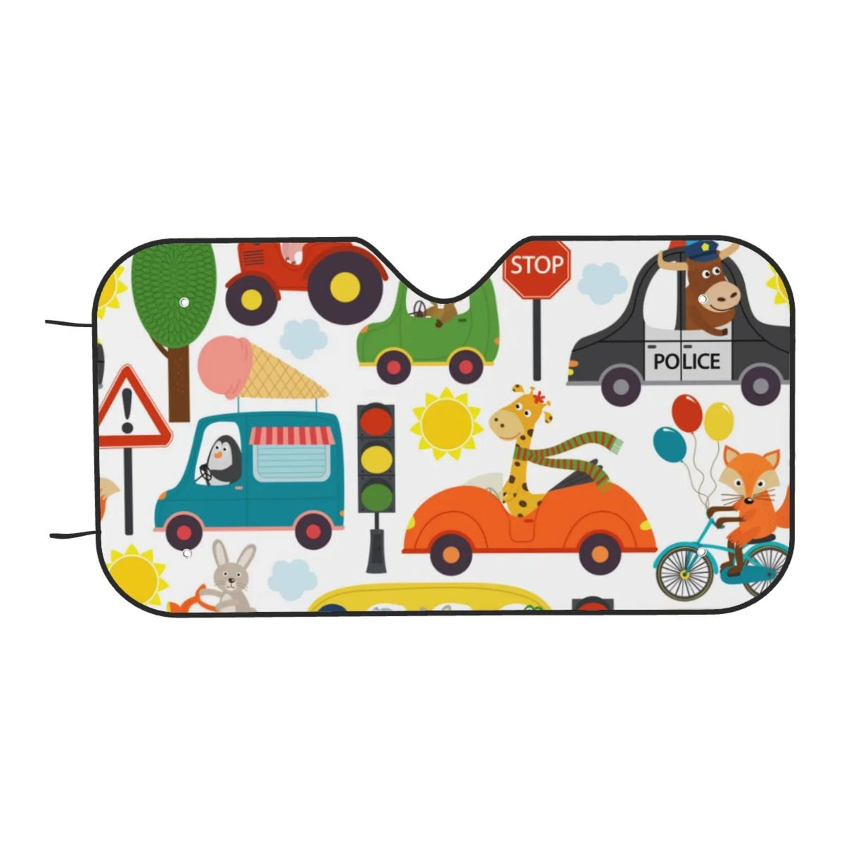 Small For Front Rays Portected Car Accessories- Window Balery Transports Truck Sun Cover Uv Shade, Interior ,Automotive Windshield Sunshade Suv Pickup Car With Animals Blocks