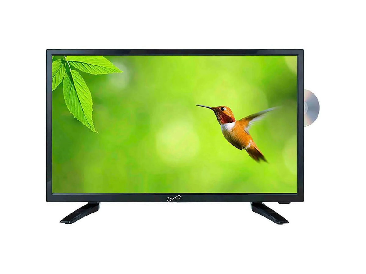 HDTV with Reader DVD LED Volt (SC-1912) USB and HDMI ACDC 19" SD Player Supersonic 12 Card
