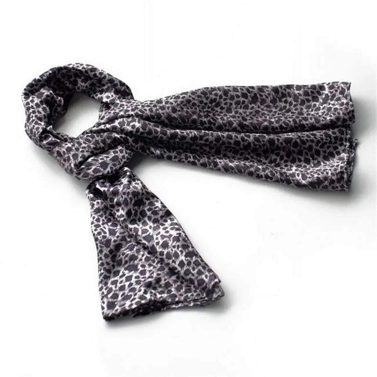 Elegant Leopard Natural BRA-SCA01033-S Silk Stylish Design Blancho Burgundy Scarf/Wrap/ShawlSmall