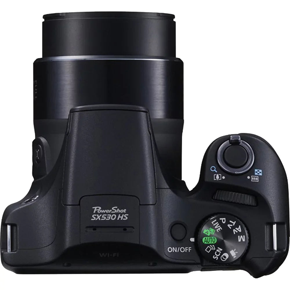 SX530 HS Camera HD 16MP Deluxe PowerShot Opt Canon Full Zoom Memory SD Black Battery 32GB Secure Bundle. P 1150mah Digital Digital 50x Includes Card,