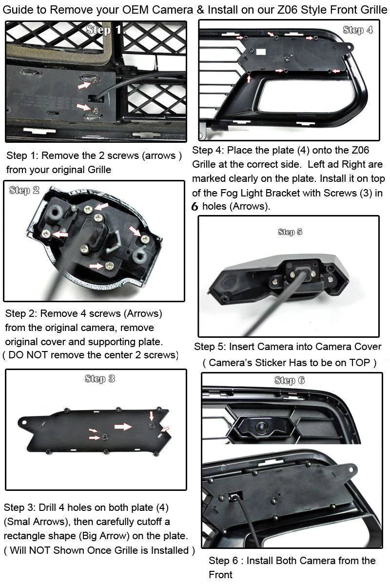 | Front Chevrolet Bracket) Camera Replacement GM Metallic Extreme Z06 Bumper C7 Front All Models (with Carbon Factory Corvette design Grille Flash for Store Cover Lower 2014-2019 Online Painted