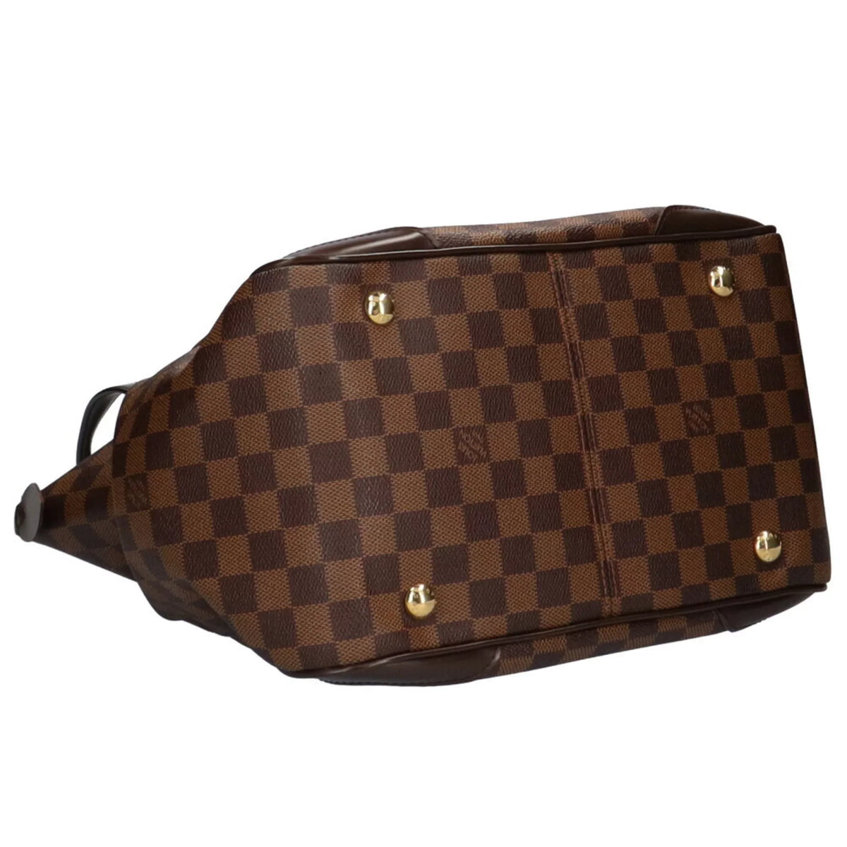 Shoulder Damier Brown Canvas Authenticated Verona MM Bag Women's Used
