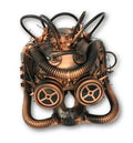 Skull Light-Up Post Masquerade Mask Metallic Goggles LED Adult Copper Steampunk