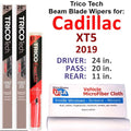Beam (Set w/Rear Cadillac Wiper Blade Wipers XT5 Premium 2019 3) of