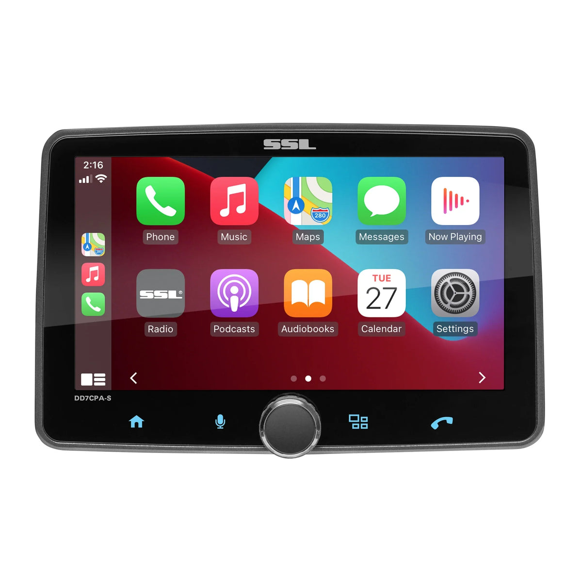 Bluetooth Auto, Audio Stereo CD DD7CPA-S Calling Radio Audio Inch 7 System Car Sound Laboratories Touchscreen, CarPlay, Storm Unit, Receiver Single No Android with - Din & Head Player,