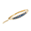 Ross-Simons 1970 t.w. t.w. ct. in C. Pre-Owned ct. Sapphire Yellow Women's, Bangle and Diamond Vintage Adult, 14kt 4.20 Bracelet Gold, .16