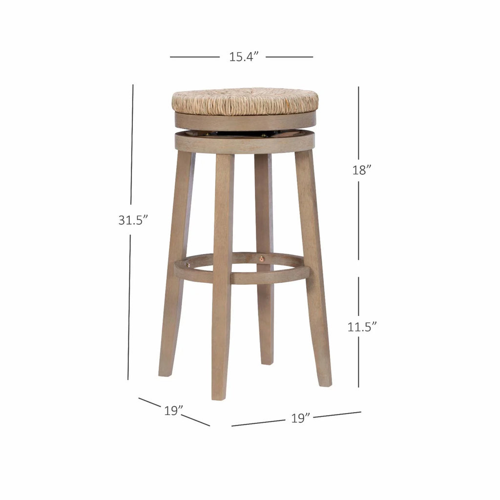 31 with Morgan Powell Rush Swivel Stool Bar Natural in. Natural -
