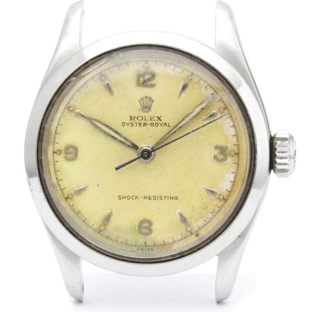 Steel Watch Mens 6244 (Fair) Royal BF560574 Stainless Vintage Pre-Owned Oyster Hand-Winding
