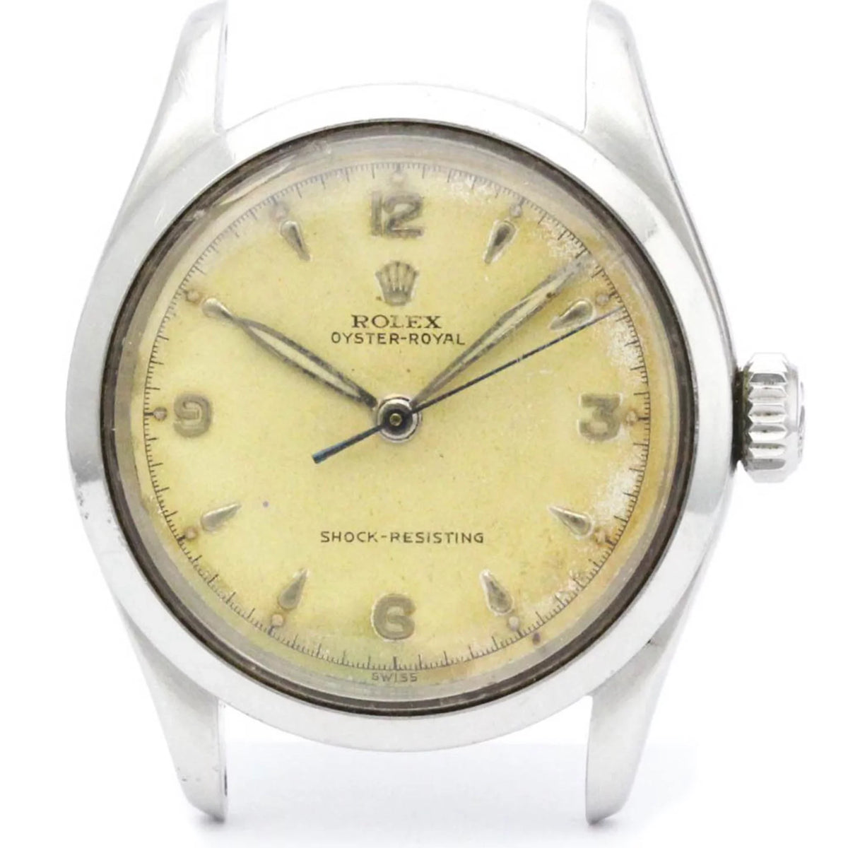 Steel Watch Mens 6244 (Fair) Royal BF560574 Stainless Vintage Pre-Owned Oyster Hand-Winding