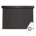 Fabrics Sun exterior Patio Shade Motorized Wide PVC (Dark 10ft Brown) Keystone